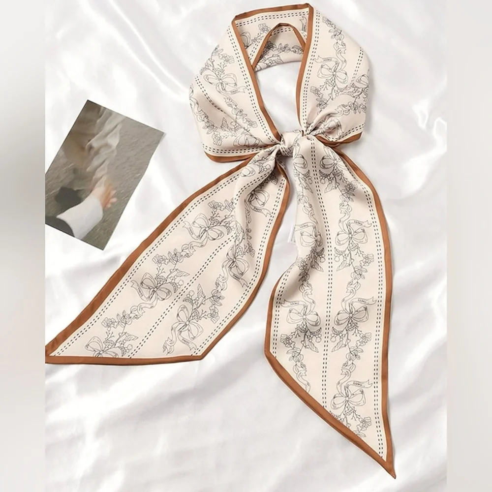 Head Scarf Hair Neck Scarves For Women Purse Bag Scarfs For Handbags Satin